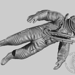 Bild-X0006.jpg Free STL file "Cosmonaut Floating In Eternity"・Object to download and to 3D print