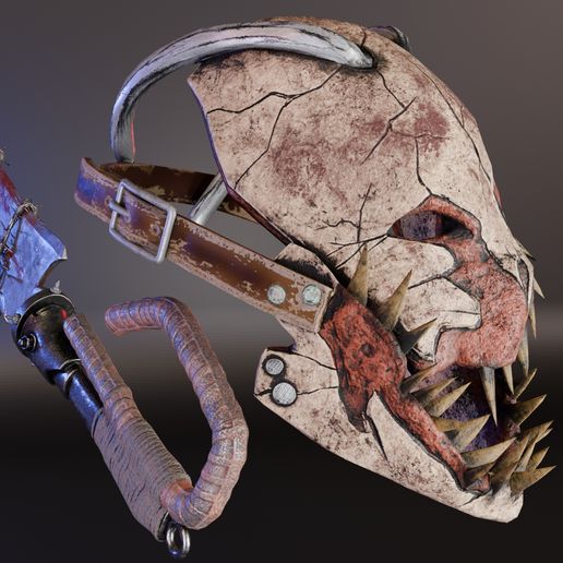 🔫 Trapper Chuckles Mask and Weapon for Cosplay from dead by daylight ...