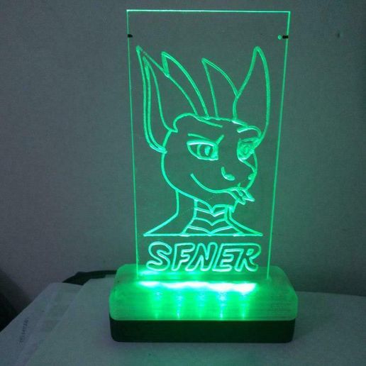 🔦 Parametric LED Acrylic Sign・Free 3D File for ・Cults