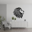 mockup1.jpg 013 Lion Head Wall Decor Art 3D Print Laser Cut Files