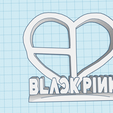 BlackPinkHeart.png BlackPink Heart Kpop Logo Ornament