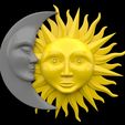 sun_moon.jpg STL-Datei Sonne und Mond herunterladen • Vorlage für den 3D-Druck, iradj3d