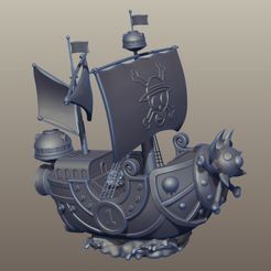 1.jpg Fichier STL One Piece Thousand Sunny ship・Plan pour impression 3D à télécharger