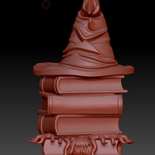 Sorting Hat on Books STL | 3D Printable Wizard Prop