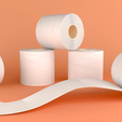 toilet paper FB, Lk, twetter.png 3D Printed Toilet Roll