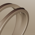 11.png Anel de metal geométrico com argola dividida - Design pronto para impressão 3D