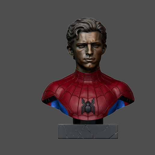 👤 スパイダーマン胸像-新映画版3Dプリント可能なSTLリアルなスーパー