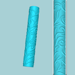 f.png STL file Texture Roll 23 - Floral Positive - Fondant Decoration Maker・3D print design to download