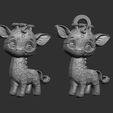 giraffe-keychain-2.jpg cartoon giraffe keychain cnc model