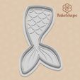 mermaid-tail-cookie-cutter-stl.jpg Mermaid Tail Cookie Cutter & Embosser STL File – 3D Printable Ocean Beach Design