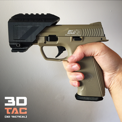 3DTAC_Paragon_Cover.png STL file 3DTAC Airsof Pistol Rail・3D printable model to download