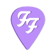 FFGpick2.stl Foo Fighters logo cutout guitar pick