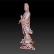 016guanyin2.jpg Guanyin bodhisattva Kwan-yin sculpture for cnc or 3d printer #016
