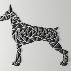 geometric-dog_Dobermann.png Geometric dog wall art - “Dobermann style”