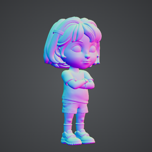 Cute Explorer Girl – Cartoon Style Figurine