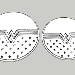 Wonder-woman-cerchio.png STL file Wonder Woman stamp impression embossed cake design decoration party girl super heroes・3D print design to download