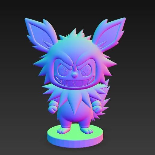 🐉 labubu pokemon jolteon・ STL File for 3D printing・Cults