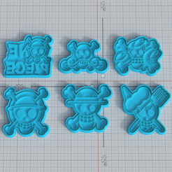 main.png Fichier 3D Ensemble de 6 emporte-pièces One Piece・Objet imprimable en 3D à télécharger