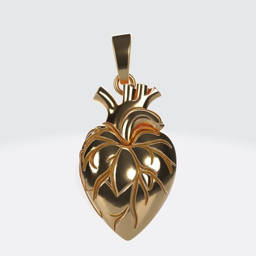 Human Heart Pendant N4 3D model