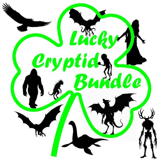 Lucky Cryptids Mega Bundle - 11 Designs (STL, SVG, OBJ) | Bigfoot, Mothman, & more