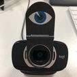 IMG_4434b.jpg Couverture de protection de la vie privée pour la webcam Logitech C610 avec œil