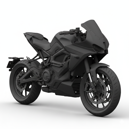 Ultraviolette F77 street bike STL, pre supported motorcycle STL, electric motorcycle STL, wide tire motorcycle STL, snap fit motorcycle STL, cartoon motorcycle STL, motorcycle figurine, GP style motorcycle STL, motorcycle with rider STL, MotoGP bike STL,