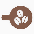 coffee-bean-stencil1.png STL-Datei Kaffeebohnen Kaffee Schablone Vorlage・3D-druckbares Design zum Herunterladen