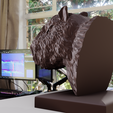 capybara-bust-low-poly-2.png Capybara bust low poly statue STL