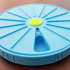 PB1.jpg Free STL file Pill Box with AM\PM Apertures・3D print design to download