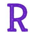 R.stl Elegant Chiseled Font Alphabet and Numbers (40 3d models)