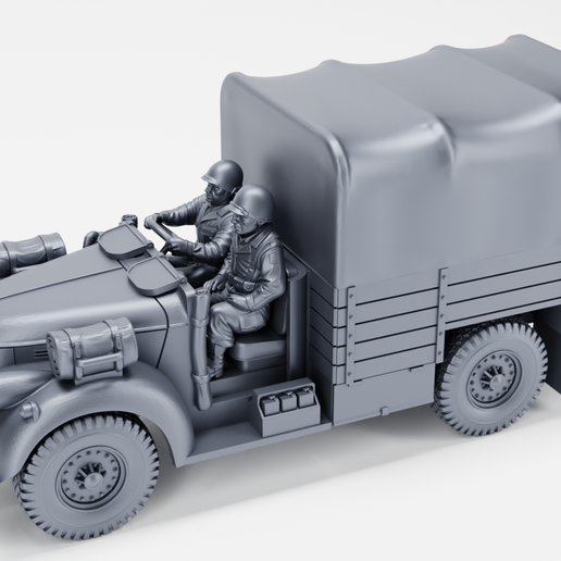 LRDG Chevrolet Field Ambulance + Soldiers (US, WW2)