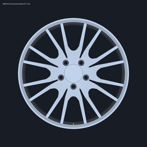 BBS RG-R RG703 inspired decorative wheel — STEP and STL