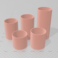 Capture.png 9cm Wide Base, Cylinder Vase STL File - Digital Download -5 Sizes- Homeware, Minimalist Modern Design