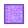 Rocks001_40mm_square_base_hollow_PRINT.stl Square and Rectangle Bases Set – Rocks 1 Texture (20–150mm) | Perfect for Tabletop Wargames & RPG's