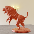 pose-3.png Lion roaring sculpture statue stl 3d print file