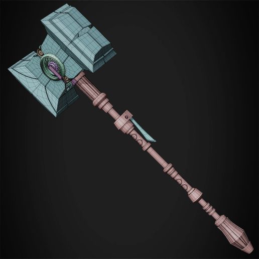 Jayce Mercury Hammer Cosplay Prop - Cosplay - PLA - 3D printed product - фото 14