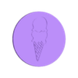 FAD000001CO1 - ICE CREAM CONE - ROUND COASTER.stl Ice Cream Cone - Round Coaster with holder