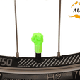 bike-fist-green.png STL file Fist Hand Car Truck Bike Van Tire Tyre Wheel Valve Stem Caps Cover・Template to download and 3D print