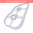 Letter_B~6.25in-cookiecutter-only2.png Letter B Cookie Cutter 6.25in / 15.9cm
