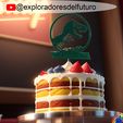 feliz-cumple-jurassic-Torta.jpg Jurassic Park Happy Birthday Dinosaur Topper for Cake
