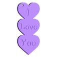 HeartIloveyou.stl "I Love You" Heart Keychain - Personalized Love Key Holder