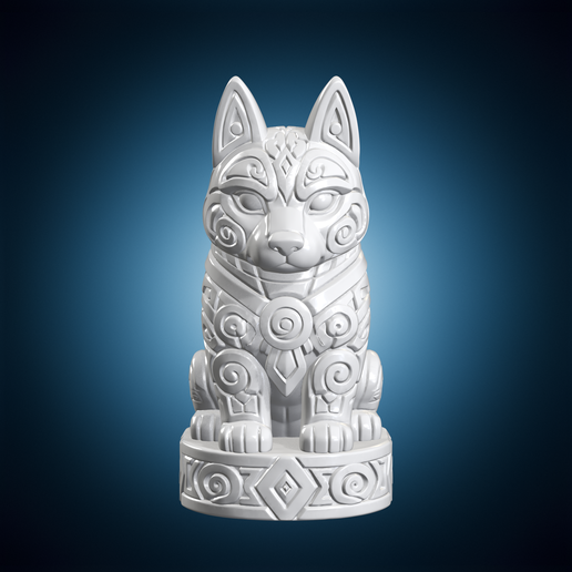Tribal Inspired Dog Totem 3D Print Model