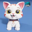 0171-Cat-Door-Stop-Accessory-_9.png Cat Door Stop / Cute Animal Stopper / Hold Open Model / Wedge Creature Figure / Print-in-Place Statue / Home Decoration