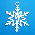 YSnowflakeInitialGiftTag3DPhoto.jpg Letter Y - Snowflake Initial Gift Tag Ornament