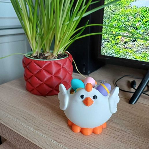 Cute Chicken Easter Basket ( with commercial license)