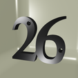 CV26.png House number, house numbered N°26