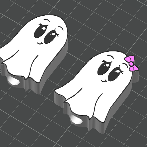 Cute Ghost Straw Topper Tumbler Cup Craft 3D model