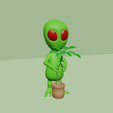 zr9.png Cute Alien Vase Pot - Miniature - STL Printable