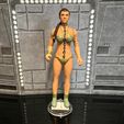 4 } 4 4 ‘ PRINCESS LEIA SLAVE OUTFIT VINTAGE CUSTOM STAR WARS ACTION FIGURE, KENNER 3.75", JABBA'S PALACE DANCER, CUSTOM 1/18 FIGURE