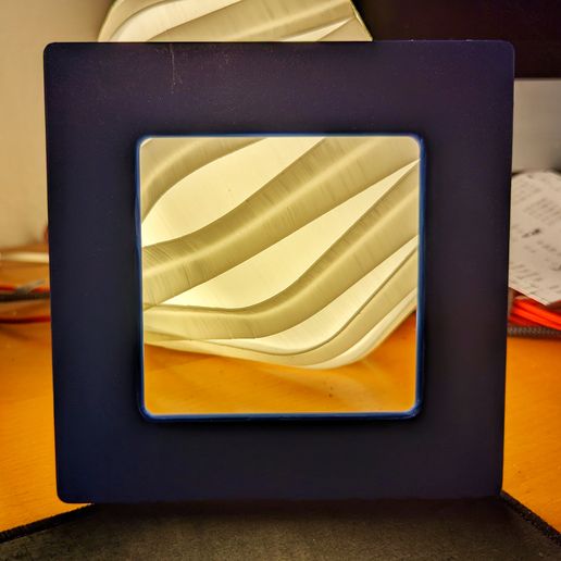 stl-file-picture-frame-simple-rounded-150x150mm-3d-printing-template-to